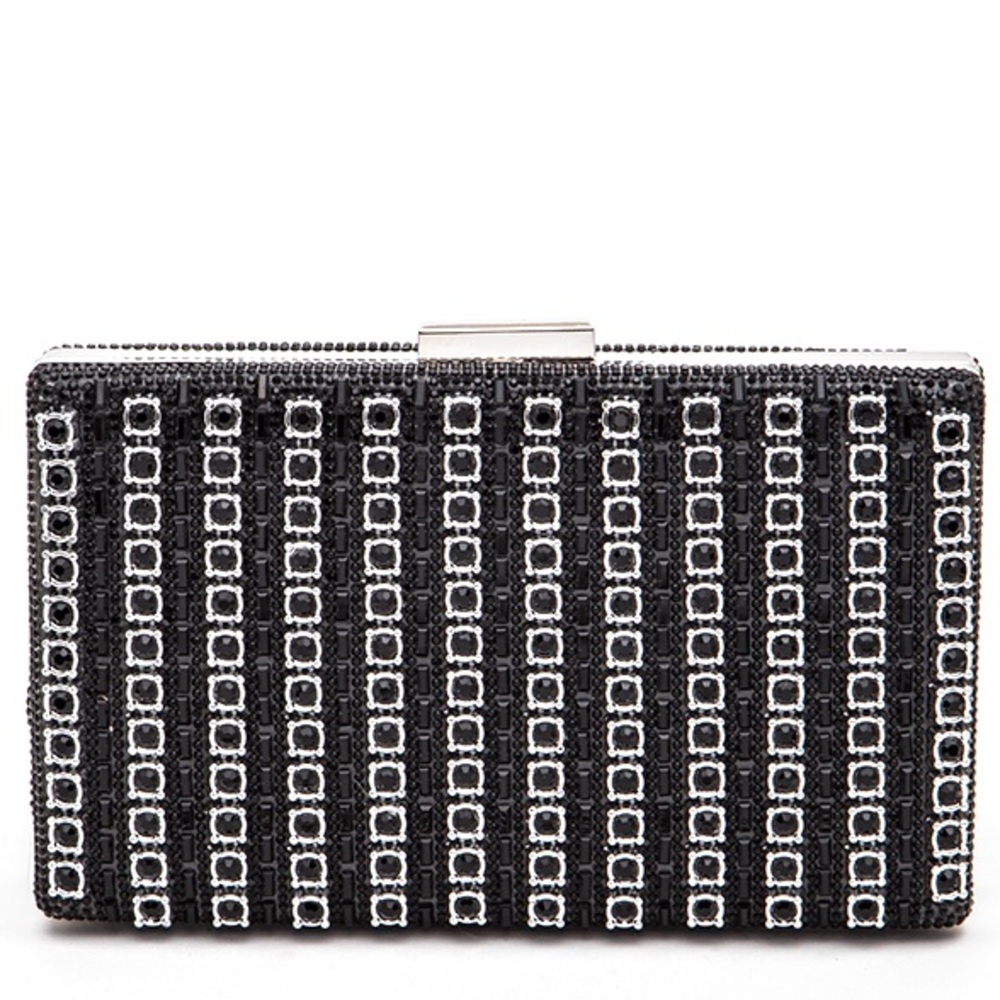 Rhinestone Evening Clutch Bag - Gold, Silver, Black